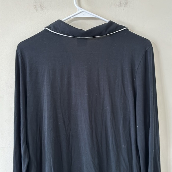 SOMA Cool Nights Pajama Long Sleeve Top Black Size Large - Picture 9 of 10